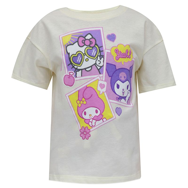Pijama-2-piezas-bicolor-con-estampado-de-Hello-Kitty-para-niña-104684363