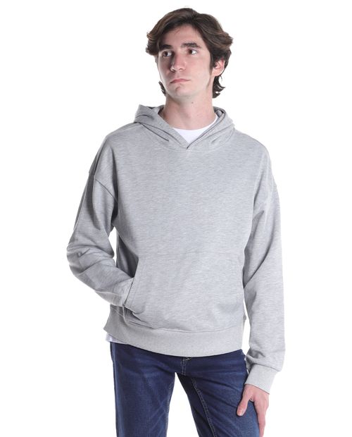 Suéter hoodie Orange gris heather para hombre