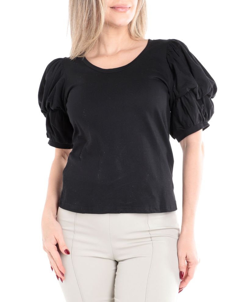 104625914-Blusa-Sabrina-formal-negra-manga-3-4-para-mujer