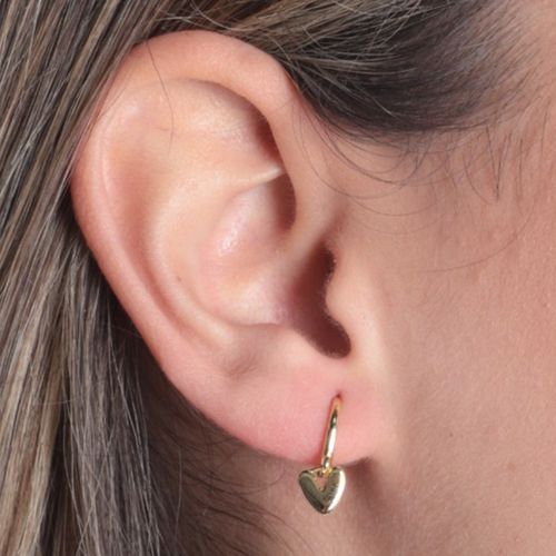 Aretes de plata color dorado para mujer