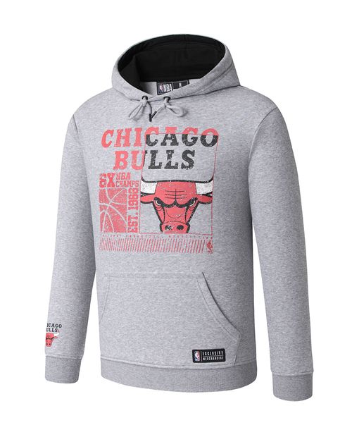 Hoodie deportivo Bulls gris para hombre