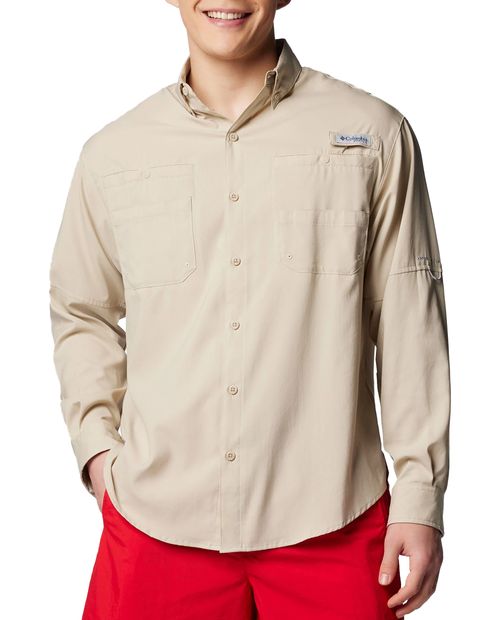 Camisa Columbia PFG Tamiami II beige para hombre