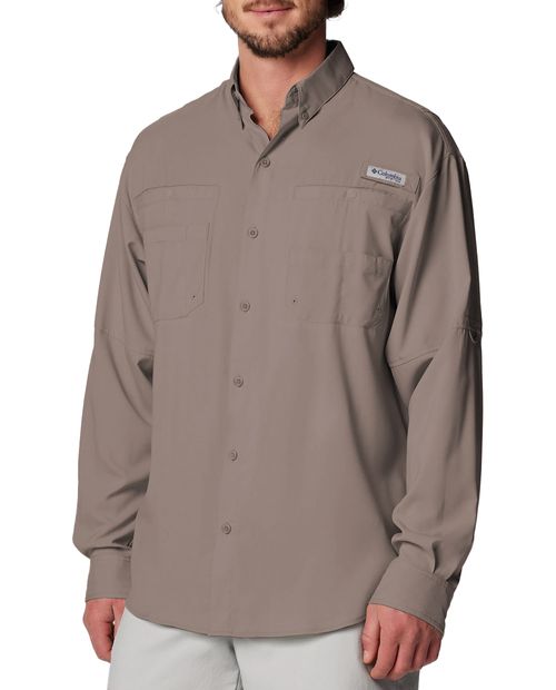 Camisa Columbia PFG Tamiami II café para hombre