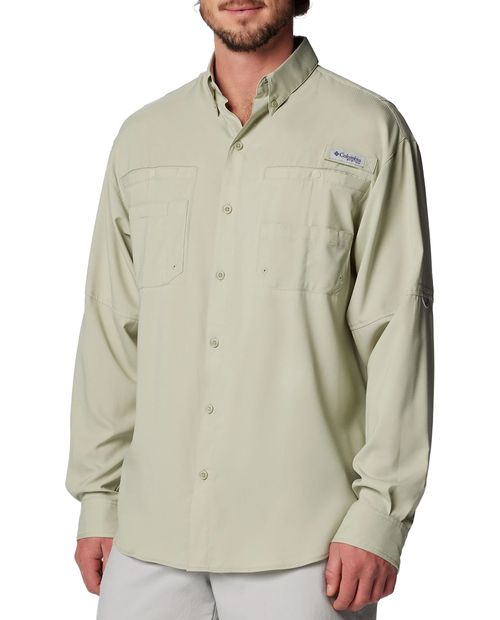 Camisa Columbia PFG Tamiami II verde claro para hombre
