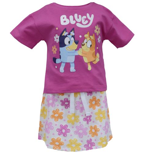 Conjunto de 2 piezas bicolor con estampado de Bluey para niña