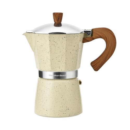 Cafetera italiana beige 15 cm