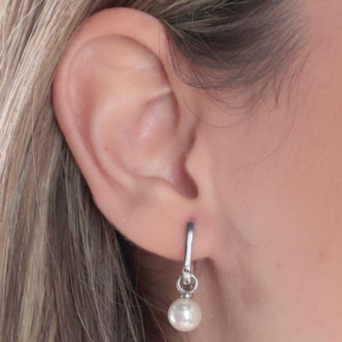 Argollas pequeñas de plata para mujer