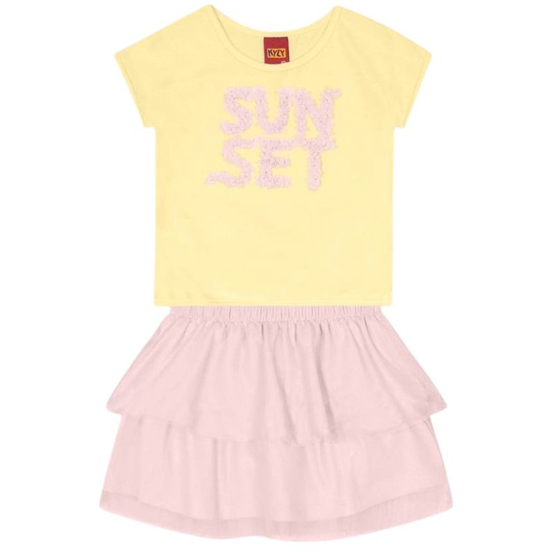 Conjunto-de-2-piezas-bicolor-con-estampado-para-niña-104781933