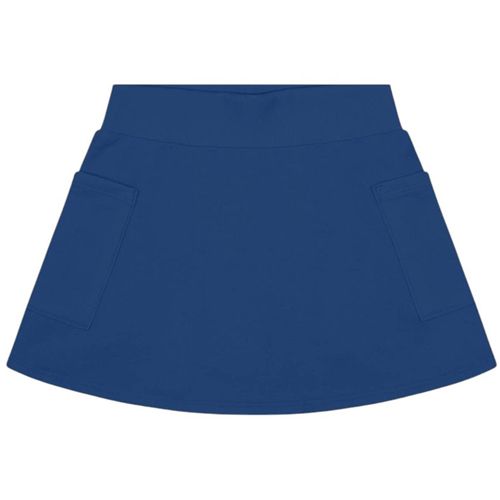 Falda short azul sólido para niña