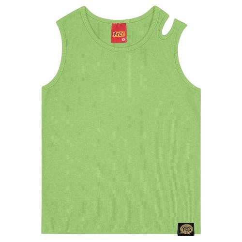 Blusa verde sólido para niña