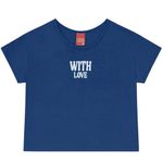 Blusa-azul-con-estampado-para-niña-104781968