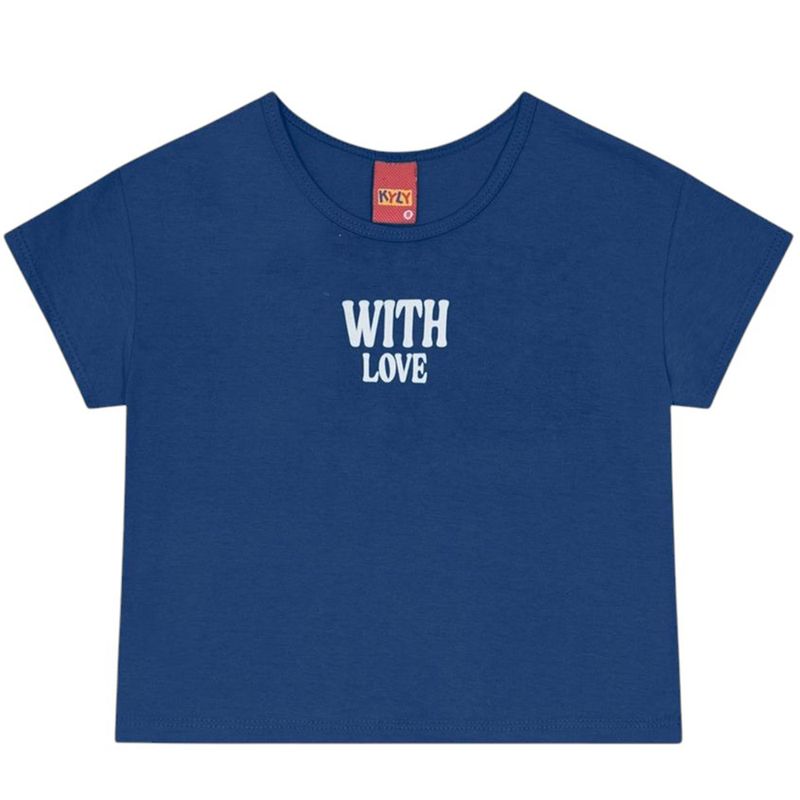 Blusa-azul-con-estampado-para-niña-104781968