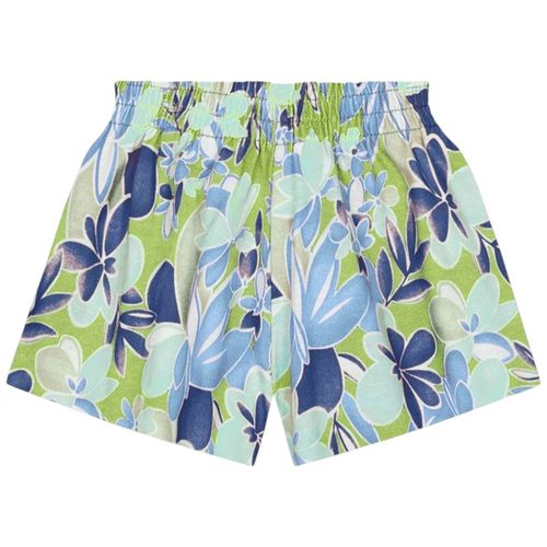 Short verde con estampado de flores para niña