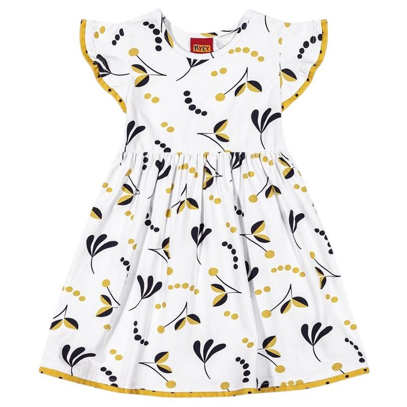 Vestido-blanco-con-estampado-para-niña-104789091