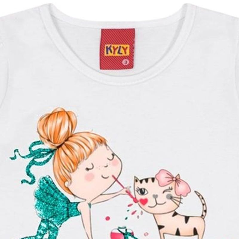 Blusa-blanca-con-estampado-para-niña-104781947