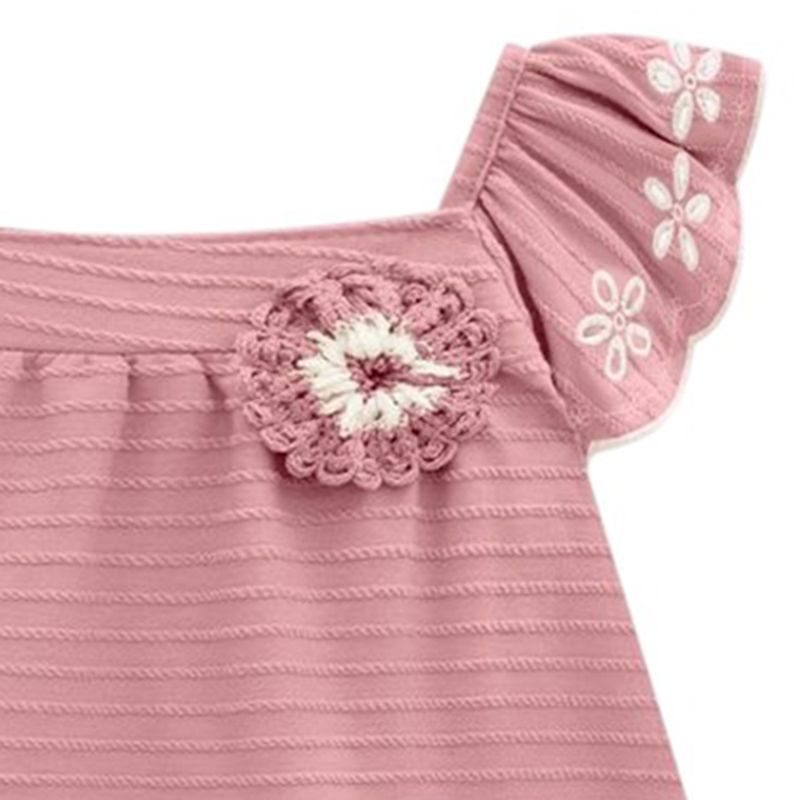 Vestido-rosado-solido-para-bebe-niña-104773054