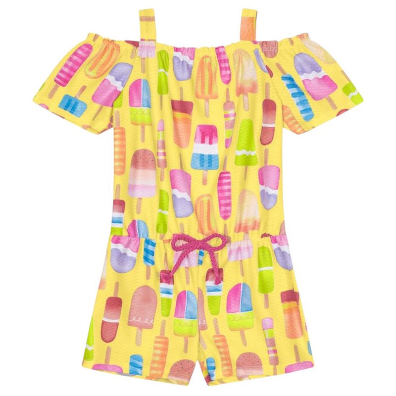 Romper-amarillo-con-estampado-para-niña-104781942