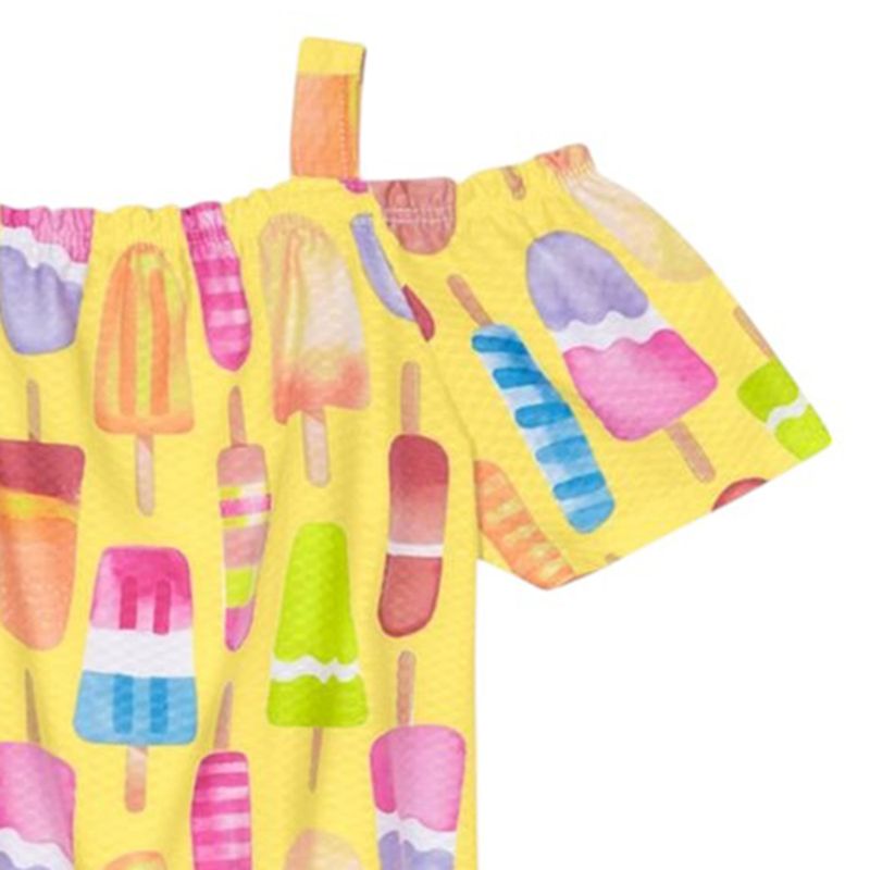 Romper-amarillo-con-estampado-para-niña-104781942