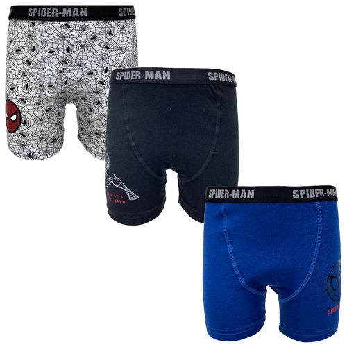 Set de 3 piezas ropa interior multicolor con estampado de Spider-man para niño