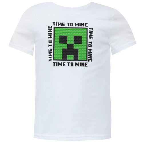 Camiseta blanca con estampado de Minecraft para niño