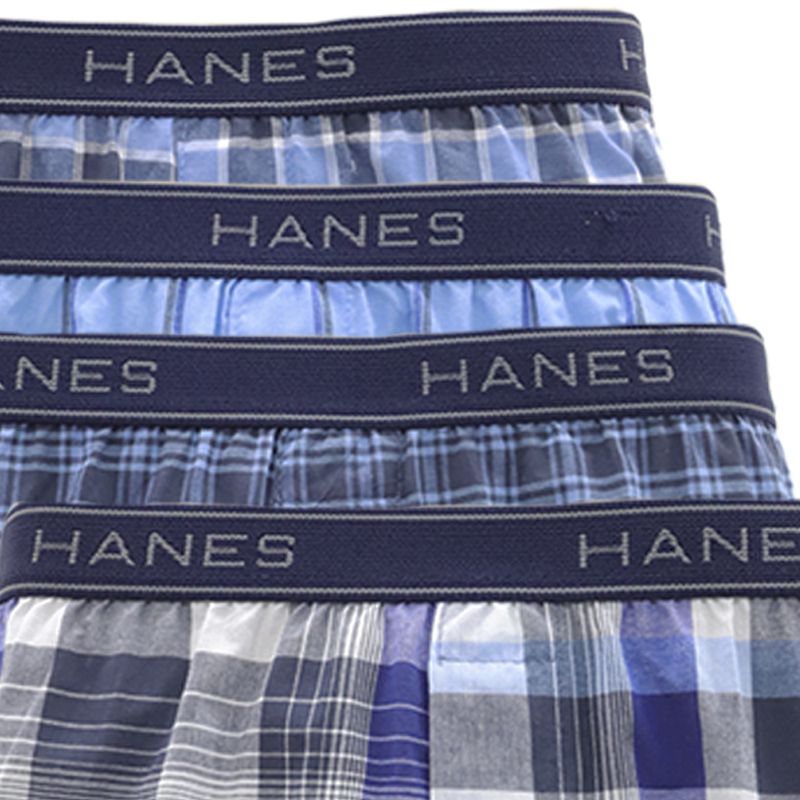 103467946-5-Pack-de-6-boxers-clásicos-Hanes-azules-cuadriculados-para-hombre