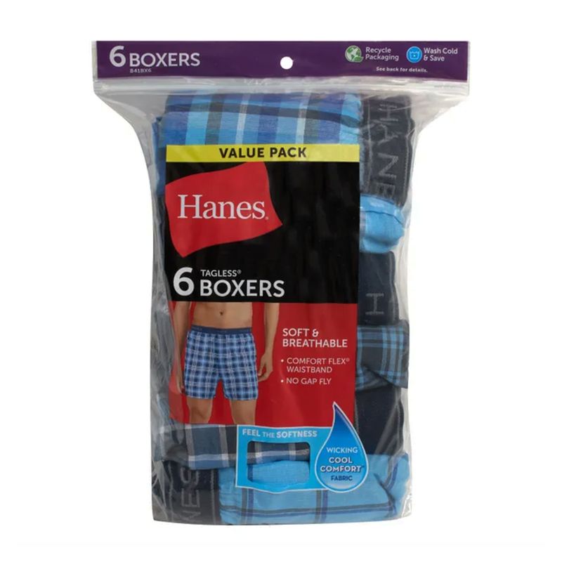 103467946-6-Pack-de-6-boxers-clásicos-Hanes-azules-cuadriculados-para-hombre