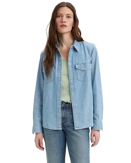 Blusa Levi's camisera denim manga larga para mujer