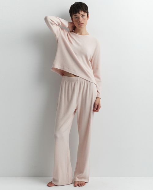 Camiseta de pijama sfera rosada para mujer
