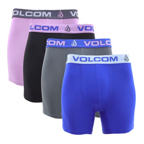 Pack de 4 boxers brief Volcom  multicolor sólidos para hombre
