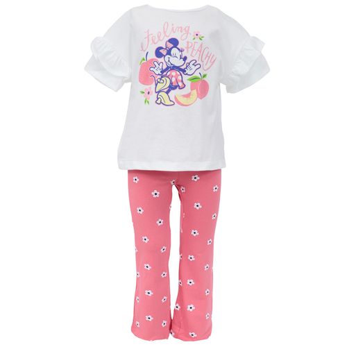 Conjunto de 2 piezas bicolor con estampado de Minnie para niña