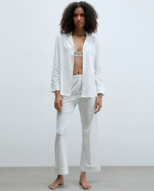Pijama con pantalón Sfera estampada para mujer