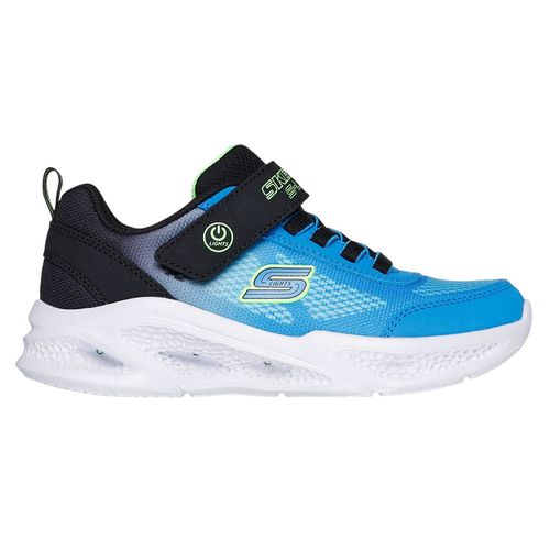 Zapato deportivo casual Skechers negro/azul para niño