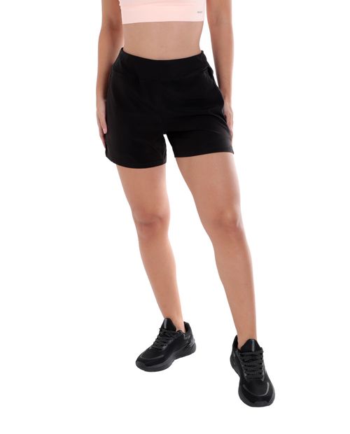 Short deportivo RBX negro sólido para mujer