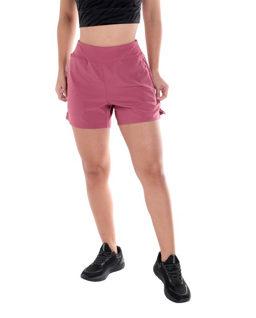 Short deportivo RBX rosado sólido para mujer