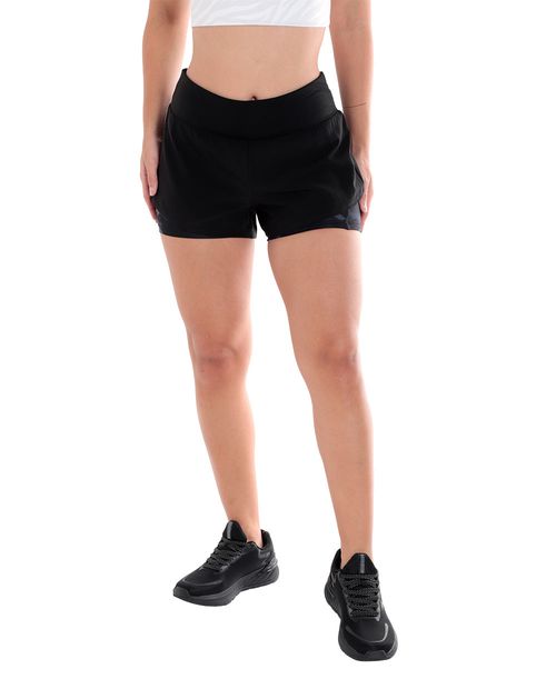 Short deportivo RBX  negro de cintura media para mujer