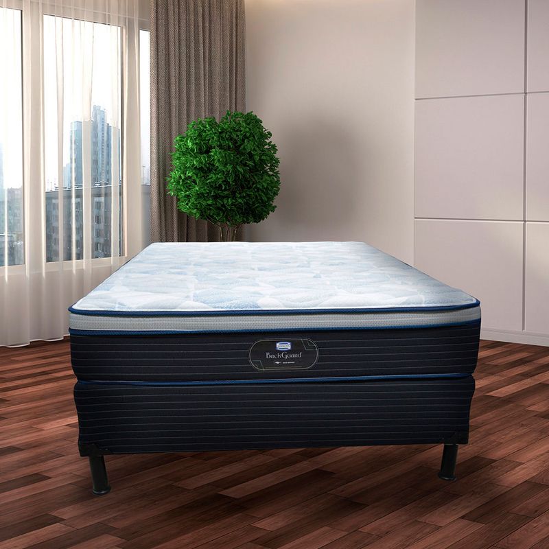 Cama Simmons Backguard Euro confort extra firme - Siman Guatemala