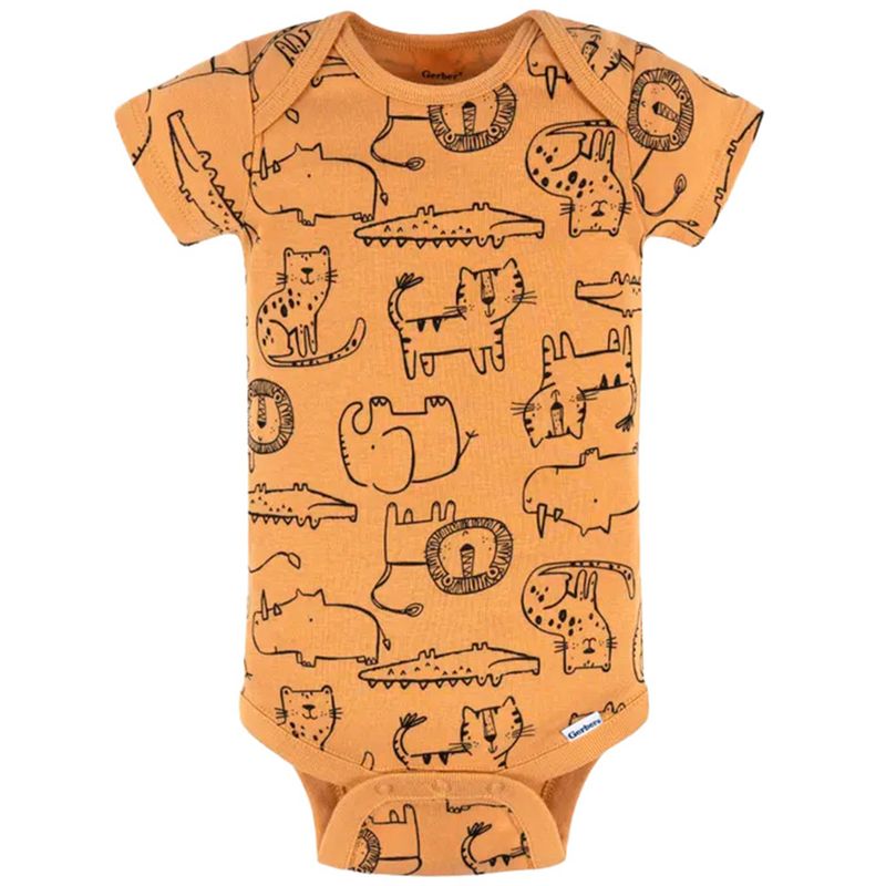 Mameluco-anaranjado-con-estampado-de-animalitos-para-bebe-niño-104735680