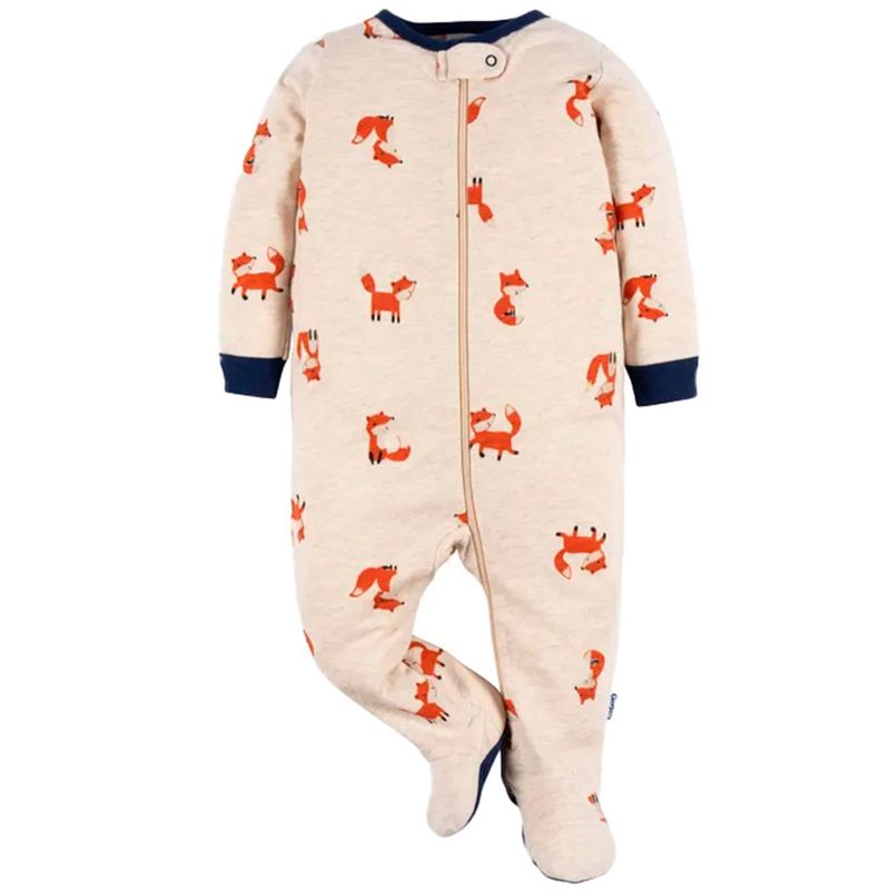 Pijama-beige-con-estampado-para-bebe-niño-104735713
