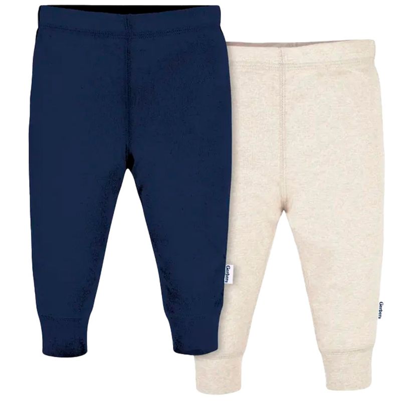 Set-de-2-pantalones-bicolor-solido-para-bebe-niño-104735721