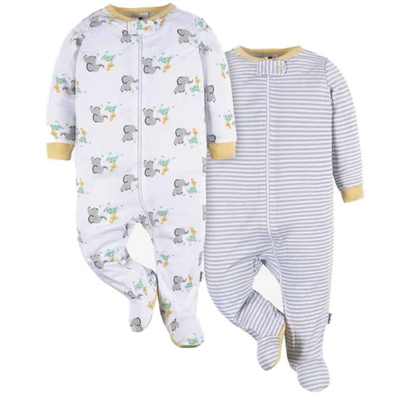 Set-para-2-pijamas-bicolor-con-estampado-para-bebe-niño-104735811