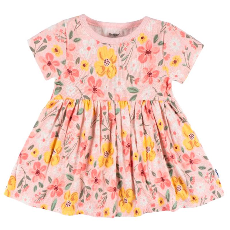 Vestido-rosado-con-estampado-de-flores-para--bebe-niña-104735724