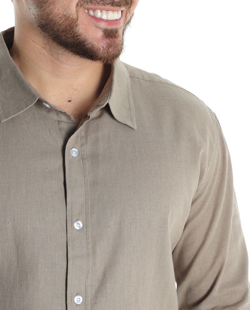 104606767-Camisa-casual-de-lino-Gents-regular-fit-cafe-heather-para-hombre
