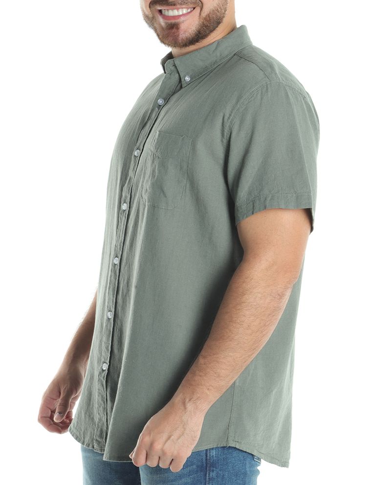 104606799-Camisa-casual-de-lino-Gents-verde-oscuro-para-hombre