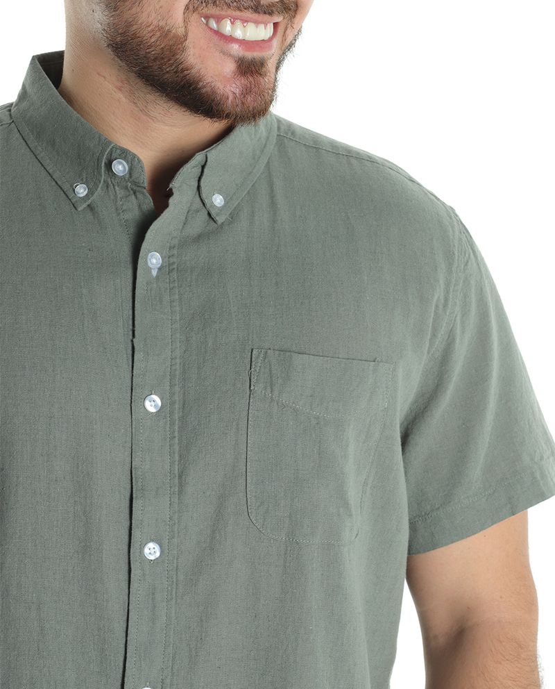 104606799-Camisa-casual-de-lino-Gents-verde-oscuro-para-hombre