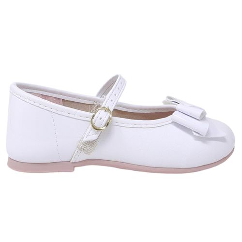 Zapato casual ballerina Orange color blanco para niña bebé