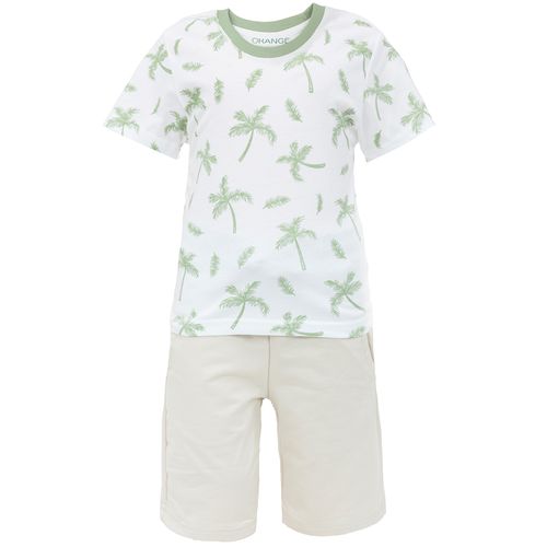 Conjunto de 2 piezas bicolor con estampado para niño