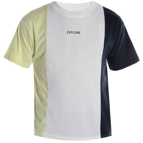 Camiseta multicolor color blocking para niño