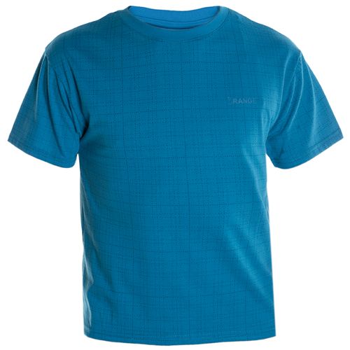 Camiseta azul con cuadros para niño