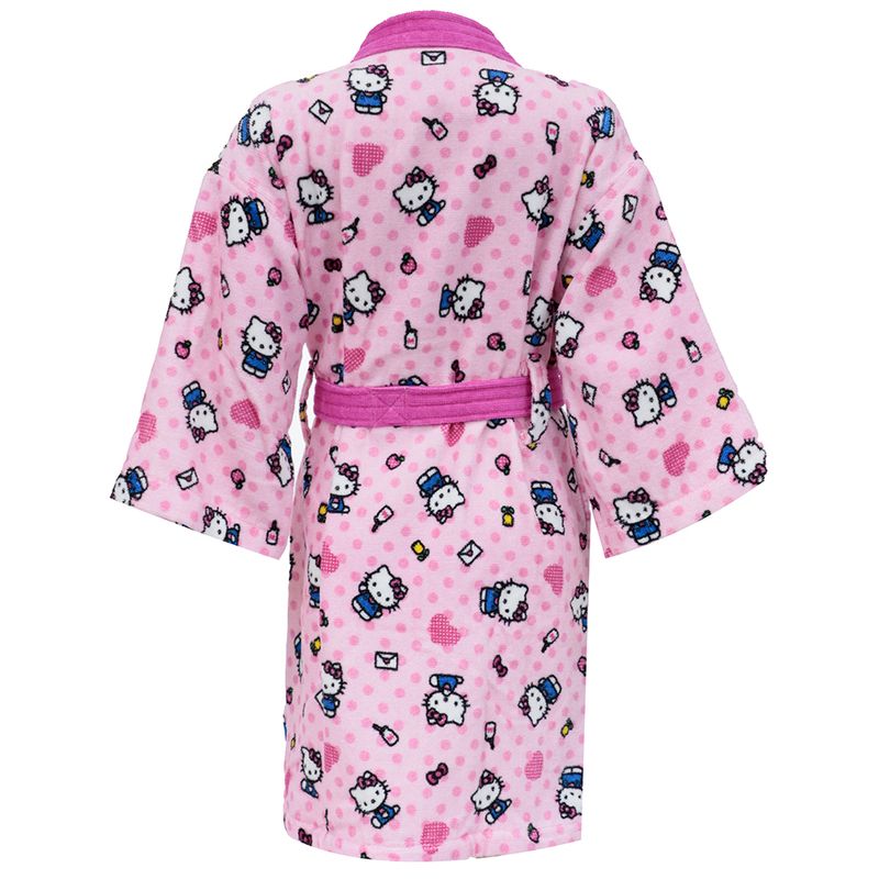Bata-de-baño-rosada-con-estampado-de-Hello-Kitty-para-niña-104735939