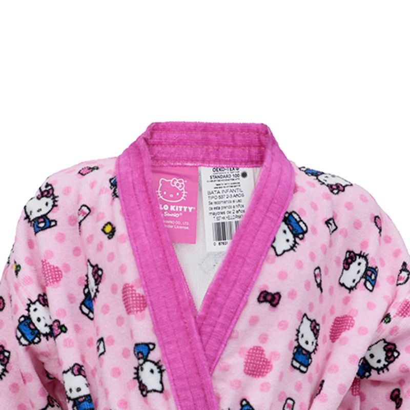 Bata-de-baño-rosada-con-estampado-de-Hello-Kitty-para-niña-104735939